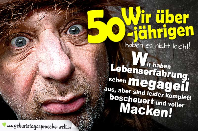 48++ Lustige bilder zum 50 geburtstag fuer maenner , Geburtstagsspruch zum 50. Geburtstag als Spruchbild
