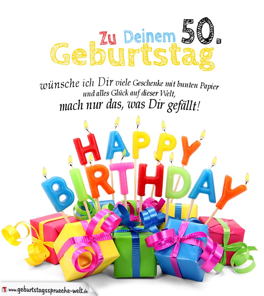 Geburtstagskarten Zum Ausdrucken 50 Geburtstag Geburtstagsspruche Welt
