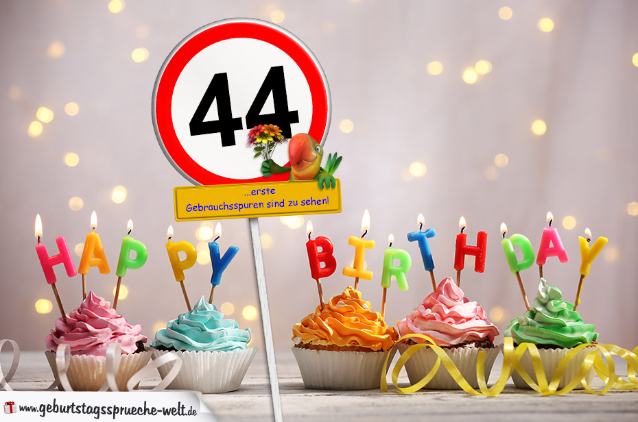 49+ 44 geburtstag bilder kostenlos , 44. Geburtstag Geburtstagswünsche mit Schild und Alter auf Karte