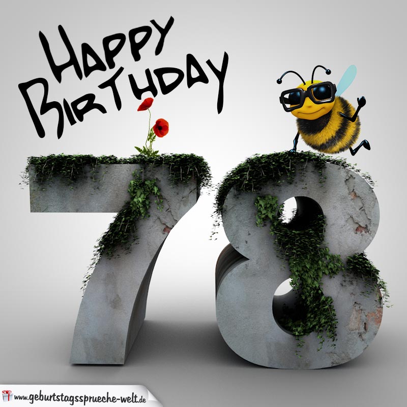 40+ Freche sprueche zum 46 geburtstag , Happy Birthday 3D 78. Geburtstag GeburtstagssprücheWelt