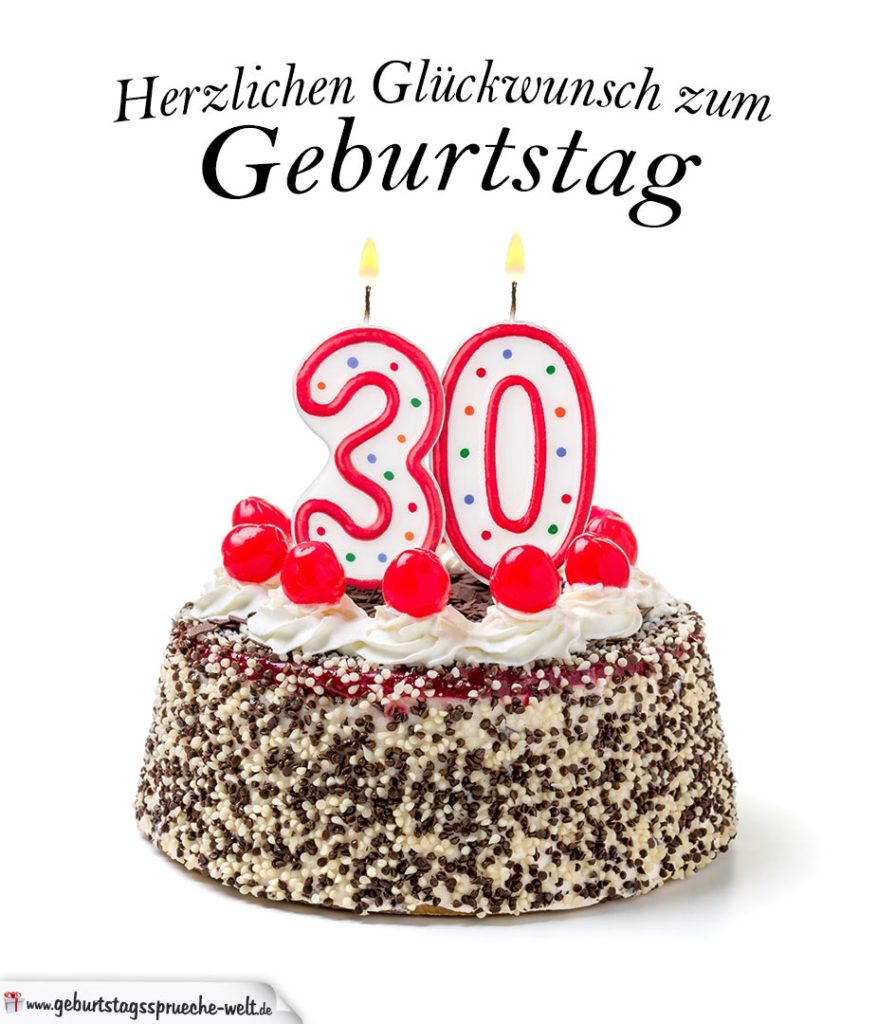 Herzlichen Glückwunsch zum 30. Geburtstag  Geburtstagskarte