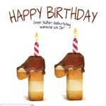 Happy Birthday in Keksschrift zum 11. Geburtstag