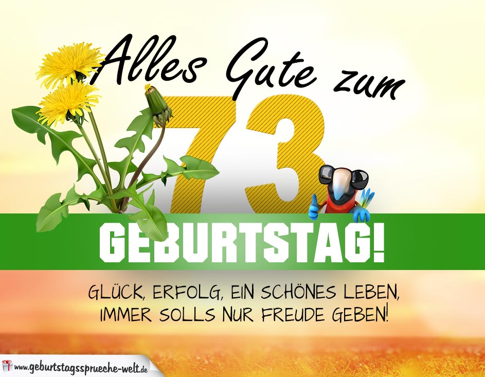 73 Geburtstag Geburtstagskarte Alles Gute Mit Schönem