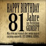 81. Geburtstag Retro Geburtstagskarte