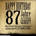 87. Geburtstag Retro Geburtstagskarte