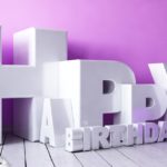 3D Happy Birthday Schriftzug mit Luftballon